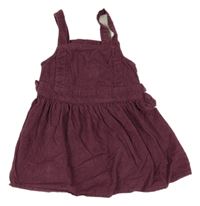 Slivkové menšestrové šaty s mašľami Tu