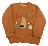 Medová mikina s medvedíkom Nutmeg