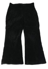 Čierne flare zamatové nohavice George