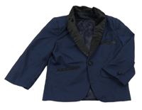 Tmavomodro-černé sako 