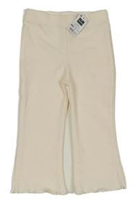 Nové - smotanové rebrované flare nohavice St. Bernard