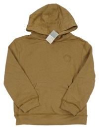 Nové - hnedá mikina s nápisom a vreckom a kapucňou PRIMARK