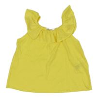 Žltý top s volánikom H&M