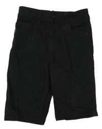 Černé straight riflové kraťasy Denim Co.