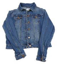 Modrá riflová crop bunda s límečkem Denim Co.