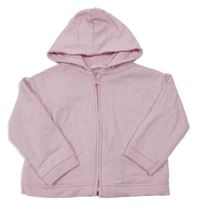 Svetloružová prepínaci oversize mikina s kapucňou ZARA