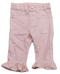 Ružové plátenné capri nohavice F&F