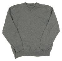 Sivý melírovaný sveter zn. George