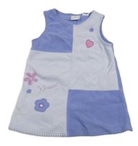 Lila-levandulové fleecové šaty so srdcem a kvetmi