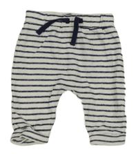 Bielo-tmavomodré pruhované tepláky George