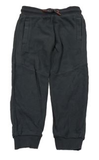 Antracitové rebrované tepláky Nutmeg