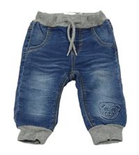 Modré cuff rifle s úpletovým pasem a 3D medvědem Name it