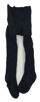 Tmavošedé vzorované punčocháče