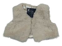 Béžová kožušinová podšitá vesta Primark