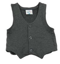 Tmavosivá melírovaná tepláková vesta Topomini