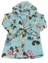 Svetlomodrý chlpatý župan s Minnie a kapucňou Matalan