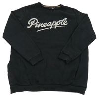 Čierna mikina s logom s kamienkami Pineapple