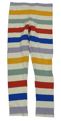 Béžovo-barevné pruhované legíny TCM