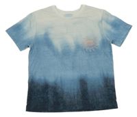 Bielo-modré ombré tričko so sluncem Primark