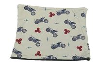 Šedý nákrčník s motorkami