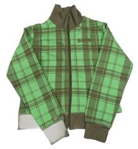 Zeleno-hnedá kockovaná prepínaci mikina Yigga