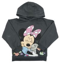 Antracitová mikina s Minnie a kapucí Primark
