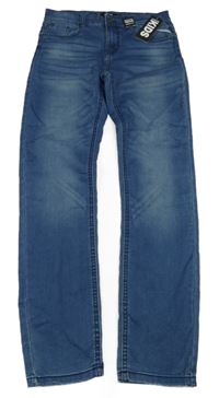 Nové - Modré teplákové skinny fit rifle Europe Kids