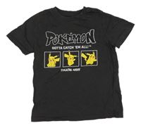 Antracitové tričko s Pikachu H&M