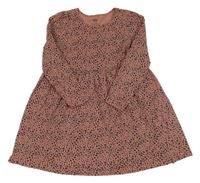 Staroružové vzorované bavlnené šaty H&M