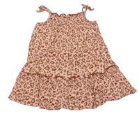 Staroružové leopardí šaty Primark