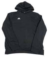 Čierna mikina s logom a kapucňou Adidas
