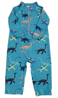 Tyrkysový UV overal s dinosaury M&S