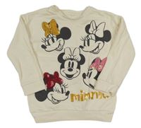Smotanová mikina s Minnie a flitrami George