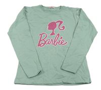 Zelená mikina s Barbie 