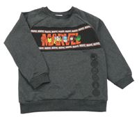 Tmavošedo-čierna mikina s Marvel Tu