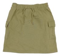 Khaki tepláková sukňa s vreckami River Island