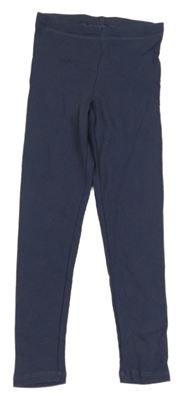 Tmavomodré rebrované legíny H&M