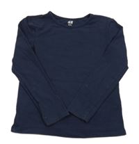 Tmavomodré tričko H&M
