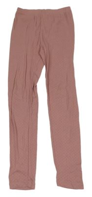 Staroružové vzorované pyžamové nohavice Tu