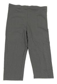 Sivé crop legíny tcm