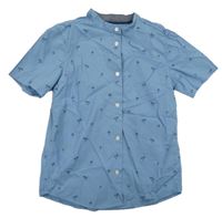 Modrá košile s palmami H&M