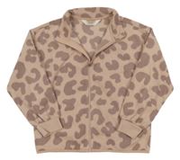 Světlerůžová vzorovaná fleecová propínací mikina H&M