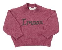 Ružový sveter s nápisom Primark