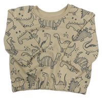 Béžová mikina s dinosaurami Primark