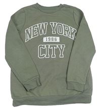 Khaki mikina s nápismi Primark