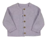 Lila rebrovaný prepínaci sveter Nutmeg