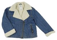 Modrý riflový zateplený křivák Vertbaudet