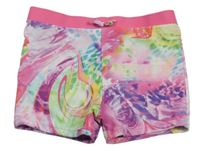 Růžovo-barevné vzorované plavkové kraťasy George