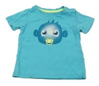 Svetlomodré tričko s opičkou Dopodopo