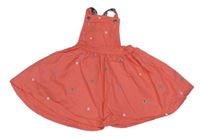 Korálové rifľové na traké šaty so srdiečkami Joules